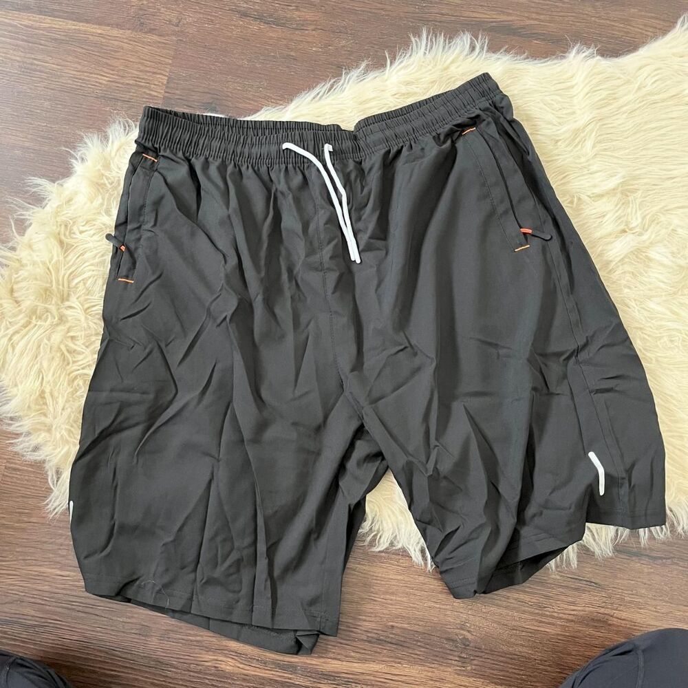 New unworn Lot of 3 Black & Grey Mesh Running Workout Shorts Size XXXL / 3X - Picture 2 of 5